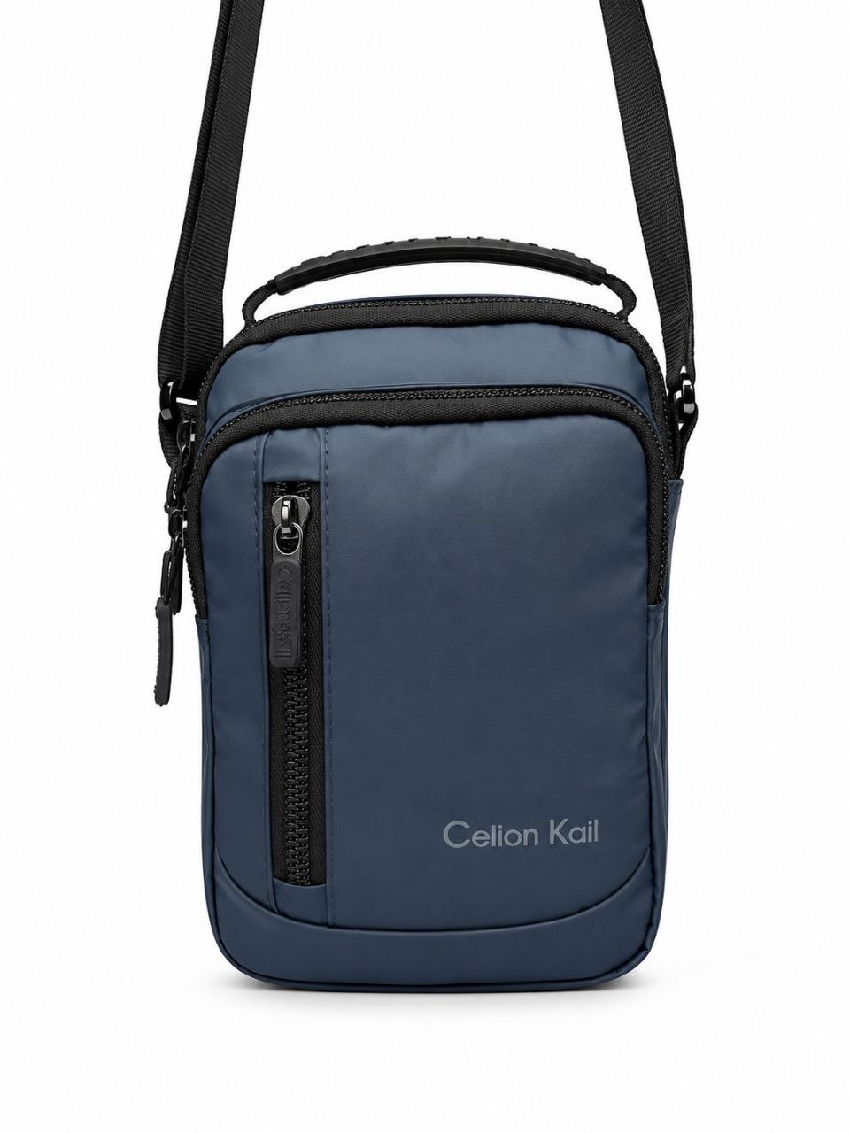 CELION KALI SLING BAG MUTIPURPOSE FOR TRAVEL 3 SMALL COMPARTMENTS WATER RESISTANT FABRIC  NAVY BLUE