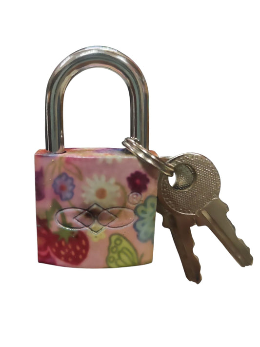 Colorful Floral Mini Padlock with 2 Key
