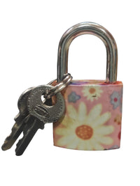 Colorful Floral Mini Padlock with 2 Key