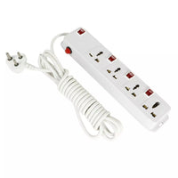 FEDUS 4-Socket Power Strip with Individual Switches & LED Indicator – Heavy Duty Extension Board (with 1.5m Cord)
