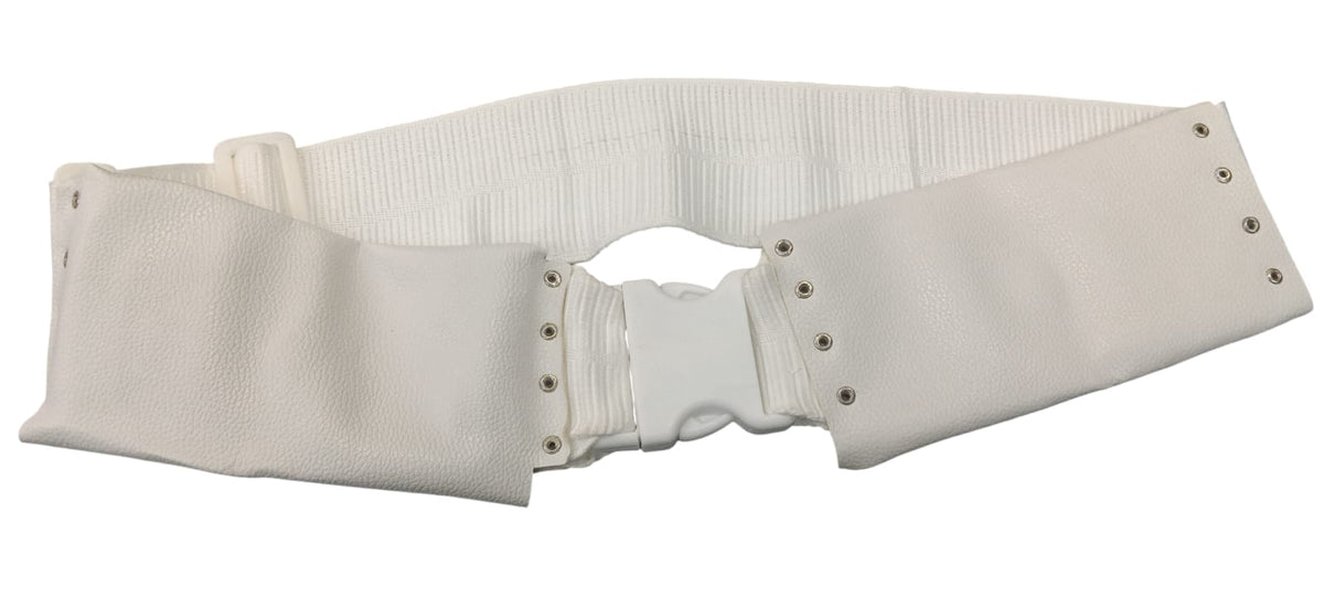 Ihram Ahram Belt for Men | Hajj Umrah | White Polyester Waterproof| Adjustable Strap | Fits Waist 28–38 XL