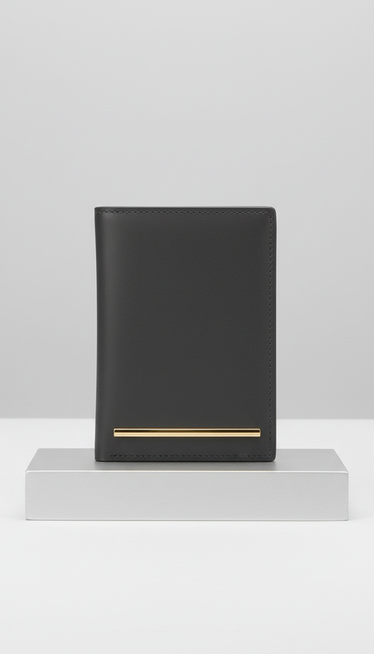 Slimline Passport Wallet with Metallic Edge