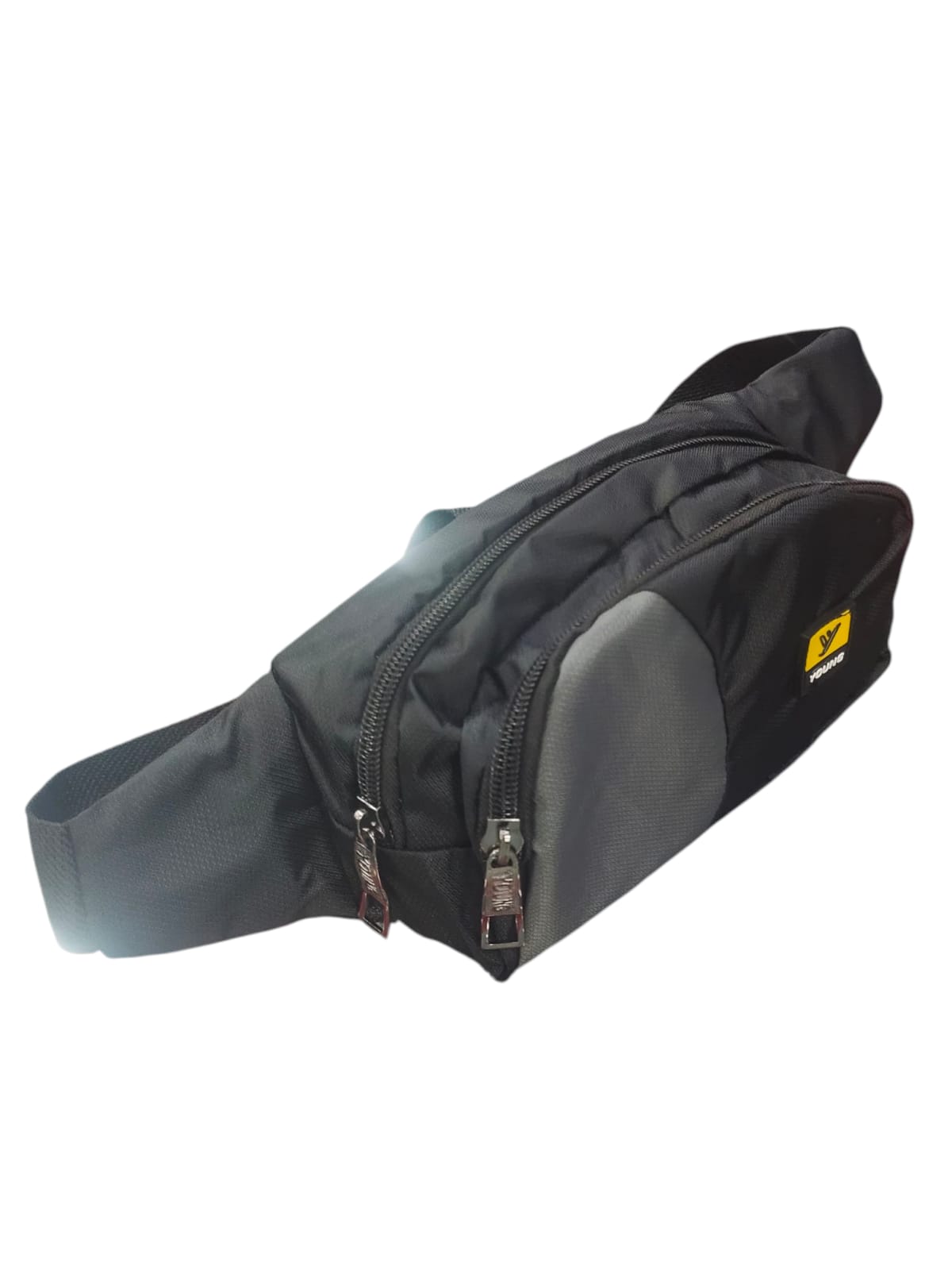 Multipurpose Travel Waist Bag / Adjustable Strap – Black & Grey