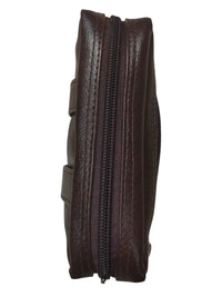 Premium Leather Multi-Zipper Pouch