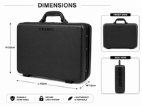CAAWYL BRIEFCASE 18"  Briefcase, Dark Grey, 18L x 14H x 5W Inch For Files Papers Documents