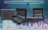 CAAWYL 17L×13H×4W Inch Briefcase – Grey | Water-Resistant Office & Travel Organizer | Easy-Go Design | Ideal for Advocates, Engineers, Documents & Tools