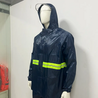PVC Waterproof Rainwear Set | Rain Jacket + Pant + Attached Hood Cap | Reflective Rain Suit