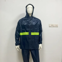 PVC Waterproof Rainwear Set | Rain Jacket + Pant + Attached Hood Cap | Reflective Rain Suit