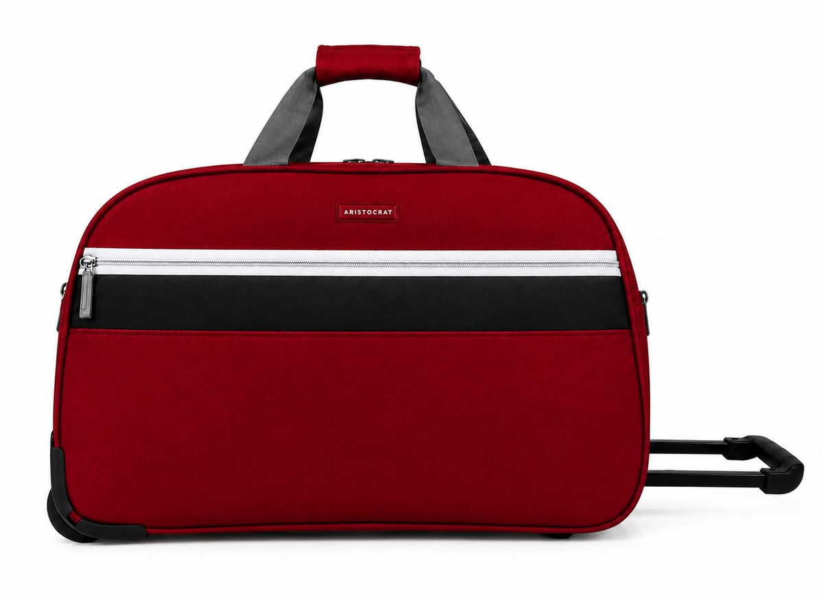 Aristocrat Polyester Lightweight Travel Wheel Duffle Trolley with 3 Years International Warranty-52 Cm