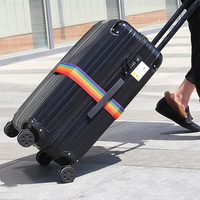Nylon Luggage Strap Belt with Combination Number Lock, TSA Approved Suitcase Belt, 2 Meter (Rainbow Multicolor)