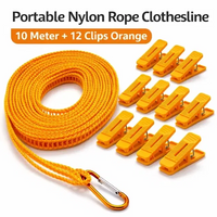 PORTABLE NYLON ROPE CLOTHESLINE 10 METER